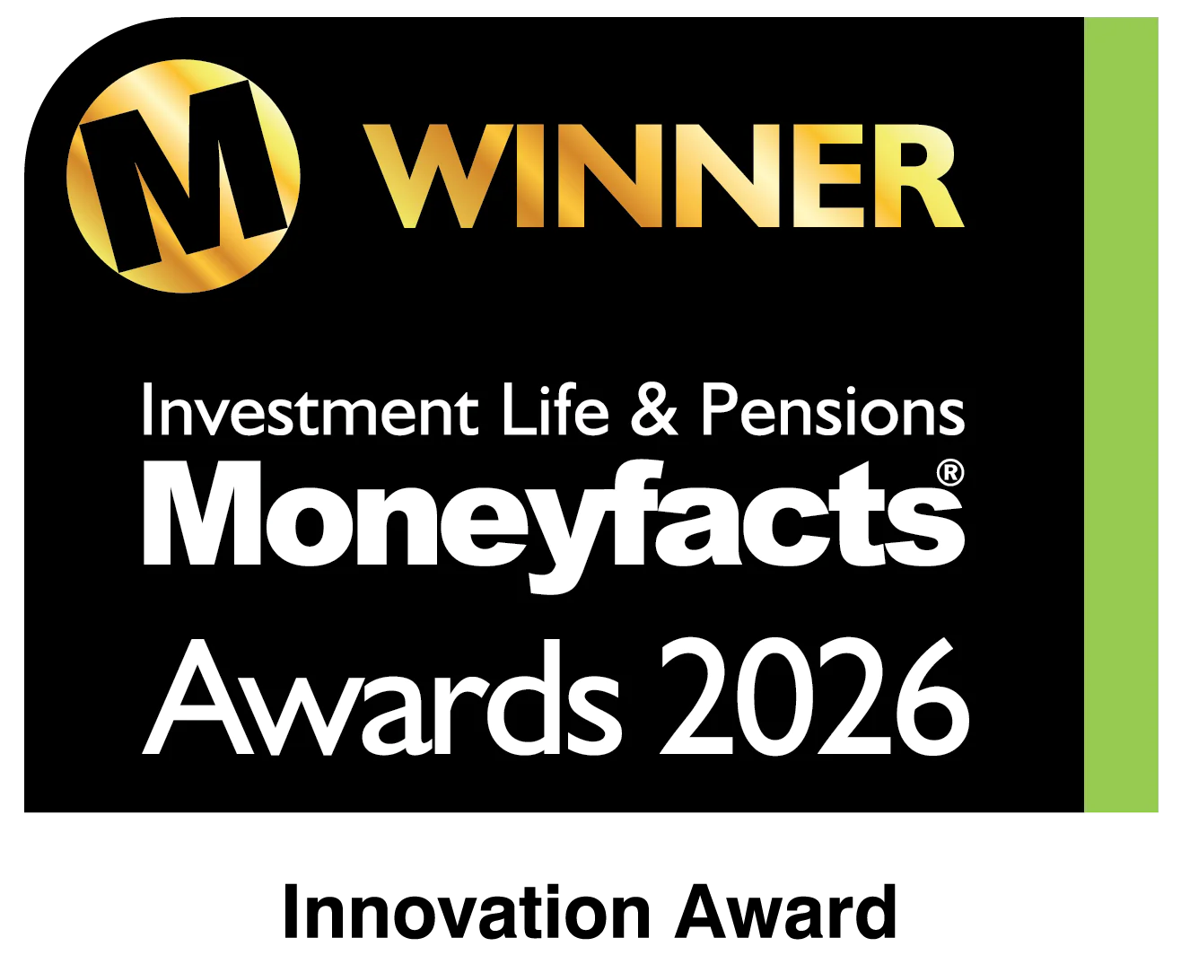 Moneyfacts award 2026 - WBR Group - Innovation award